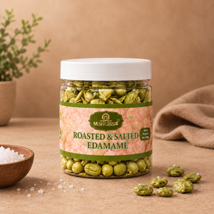Manwaar Roasted & Salted Edamame | High Protein Snacks | Roasted Soybeans