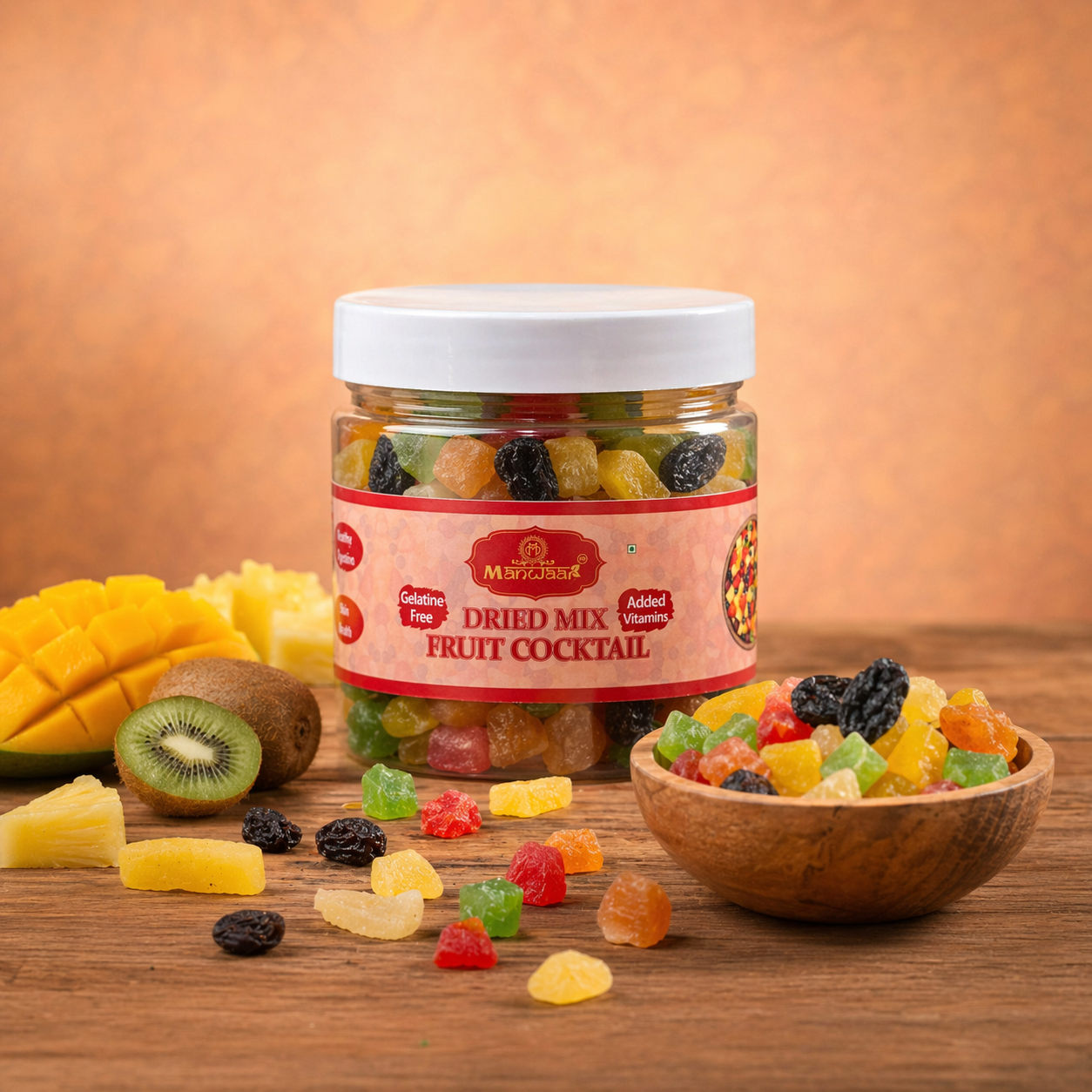 Manwaar Dried Mix Fruit Cocktail.