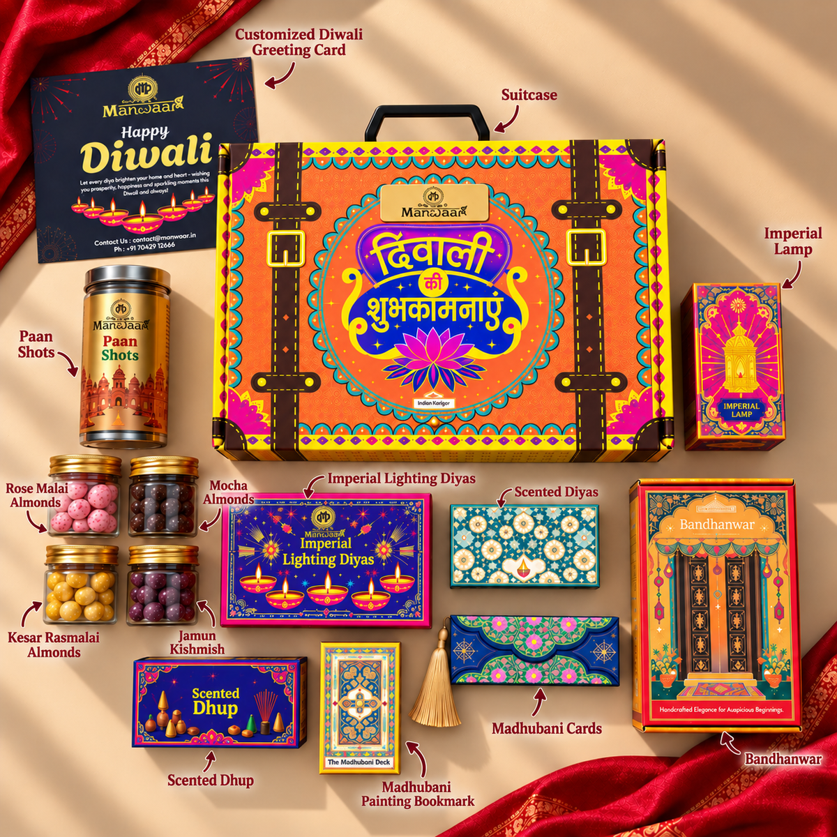 Diwali Rajashahi Suitcase