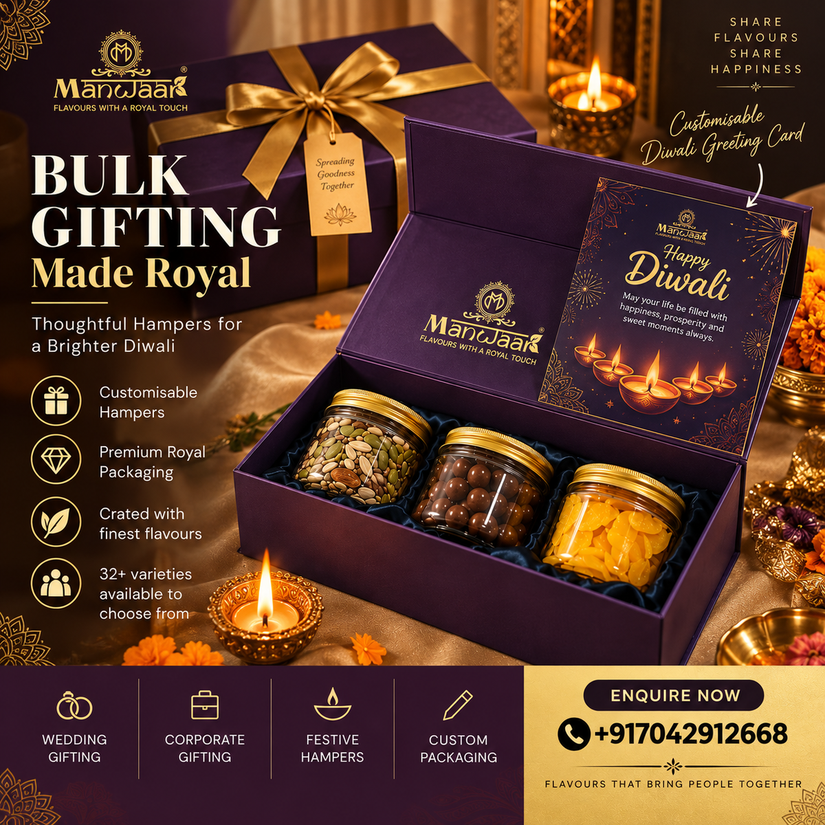 The classic Manwaar Diwali Giftbox