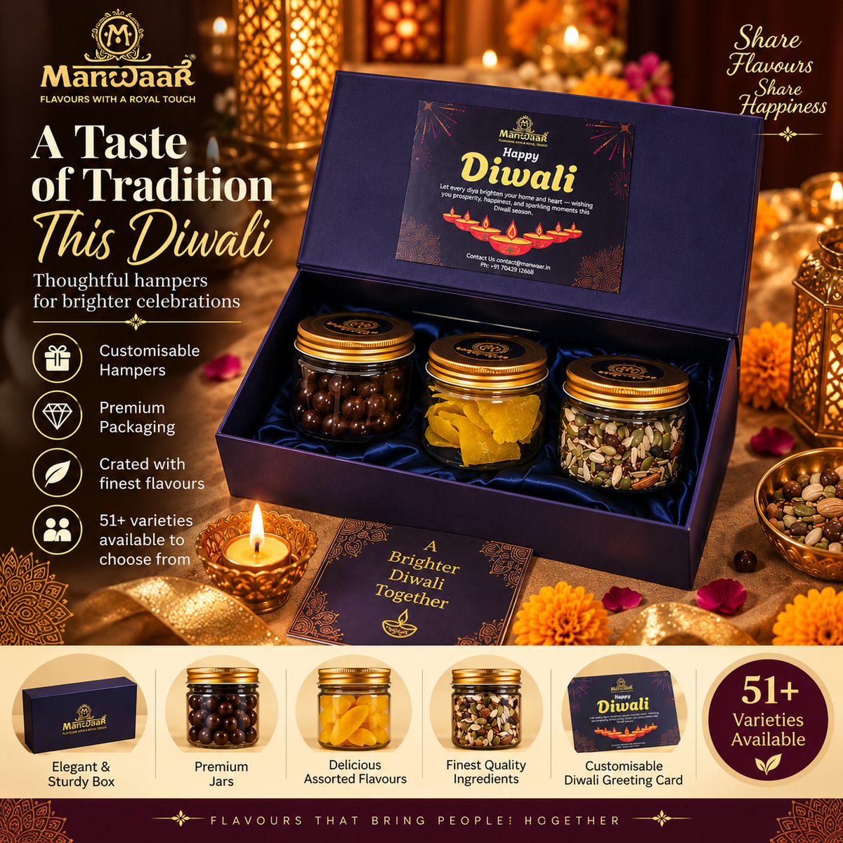 The classic Manwaar Diwali Giftbox